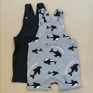 H&M Gray/Orca Romper Suit 3T Set